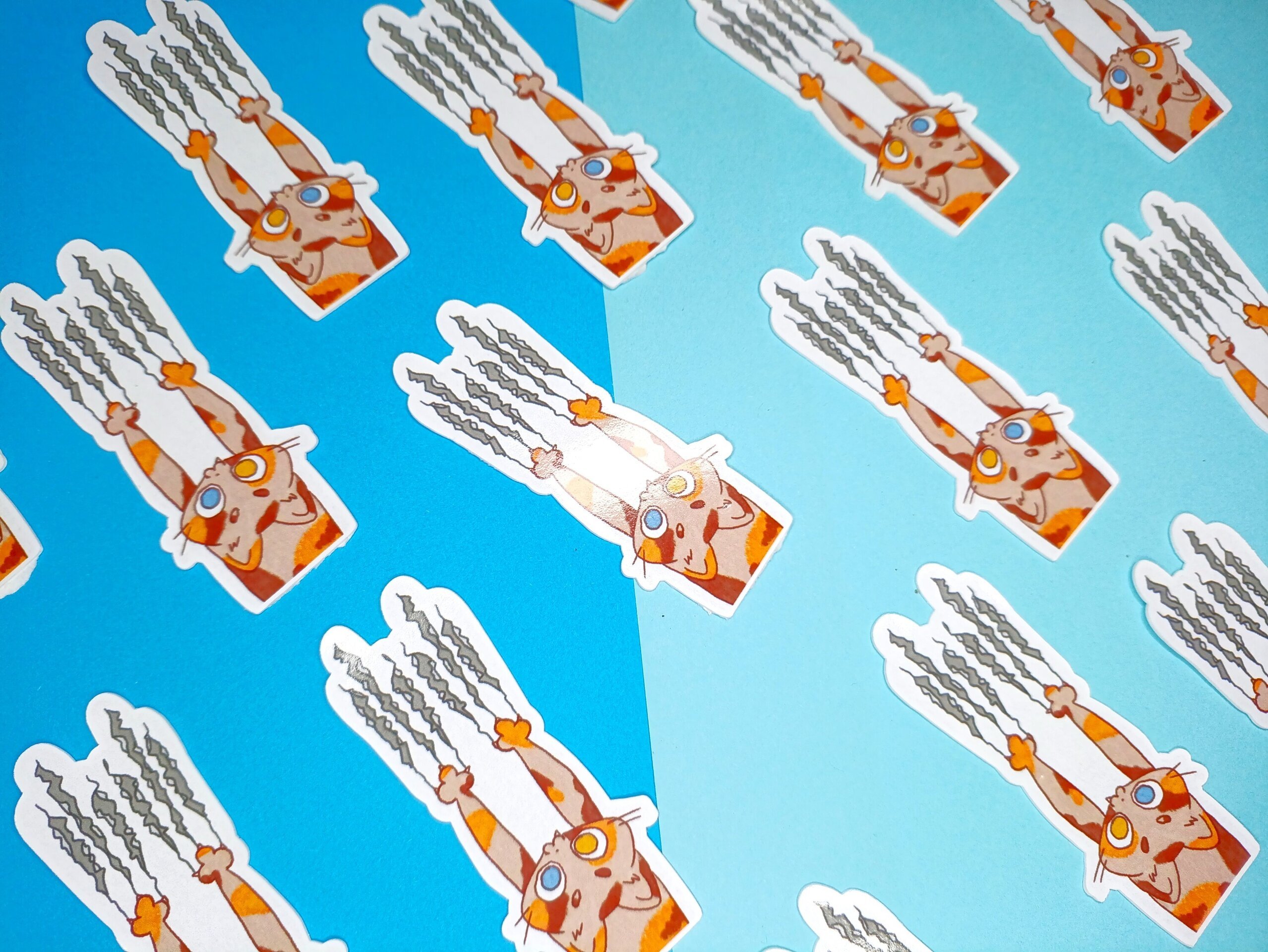 Pegatina de vinilo de gatito travieso - 2