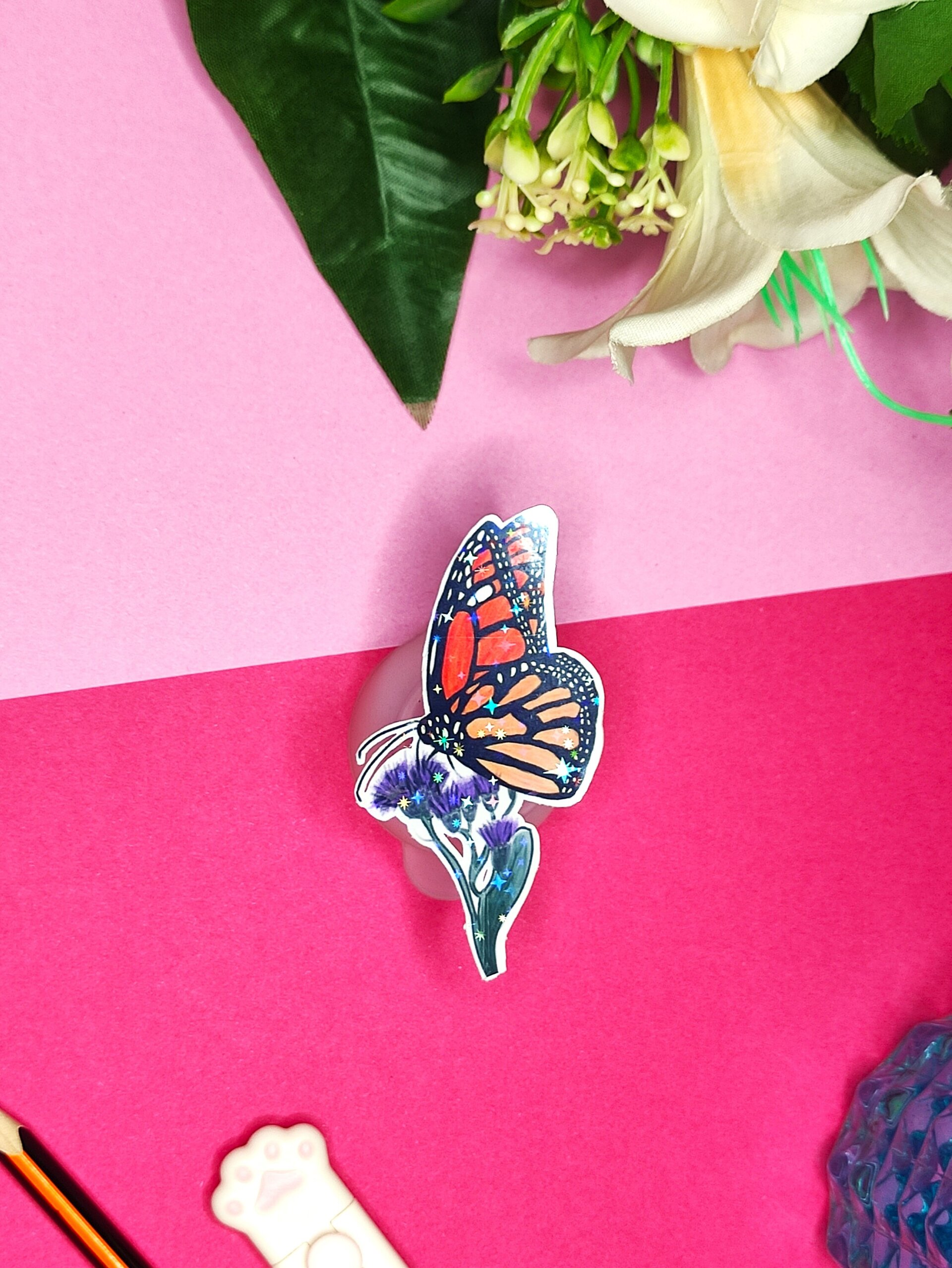 Pegatina de vinilo Mariposa Monarca - 2