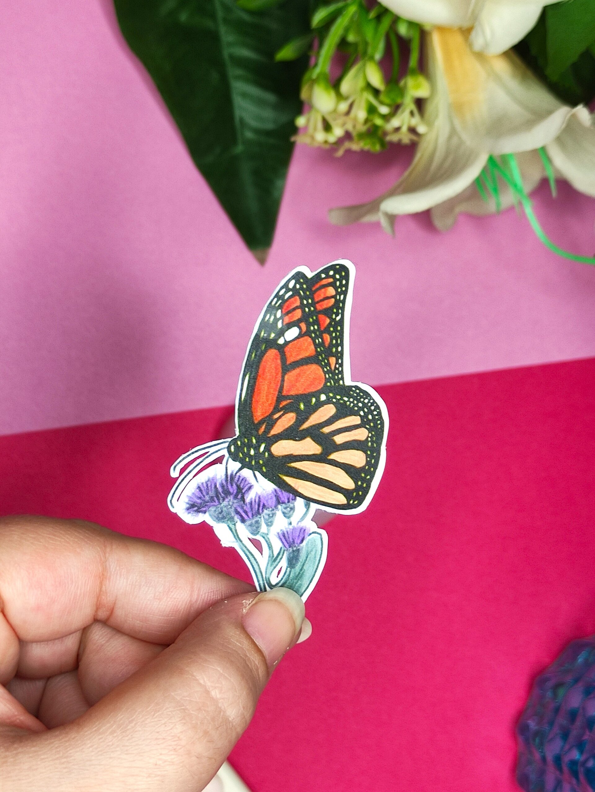 Pegatina de vinilo Mariposa Monarca - 3