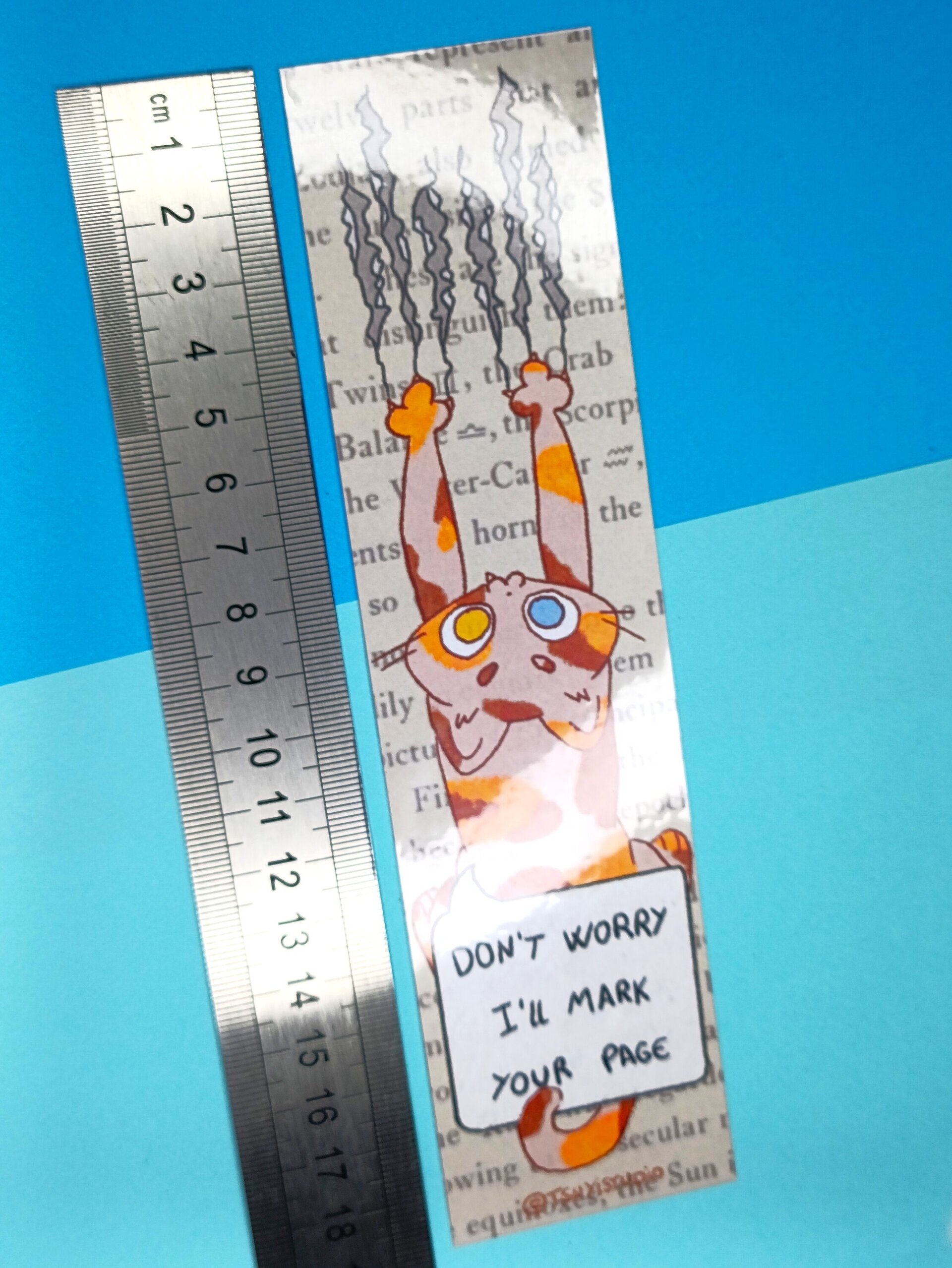 Marcapáginas de gatito travieso - 3