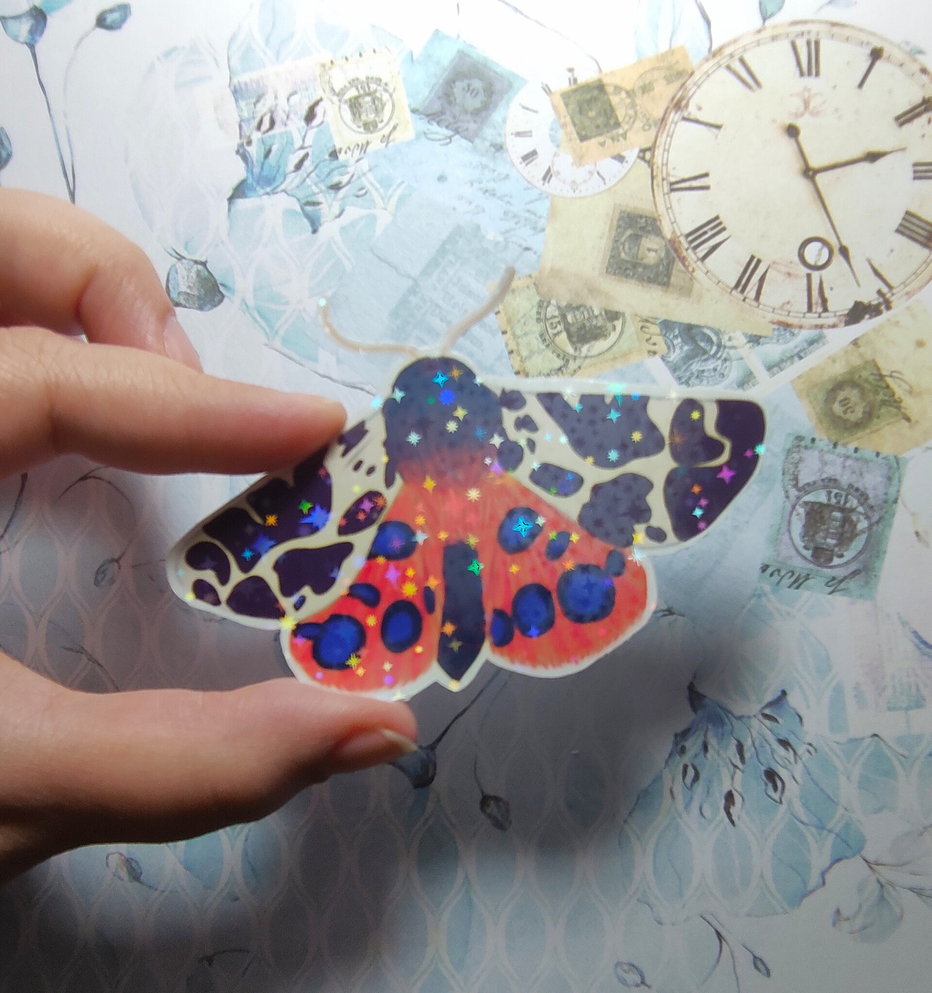 Pegatina de vinilo Mariposa Arctia Caja - 3