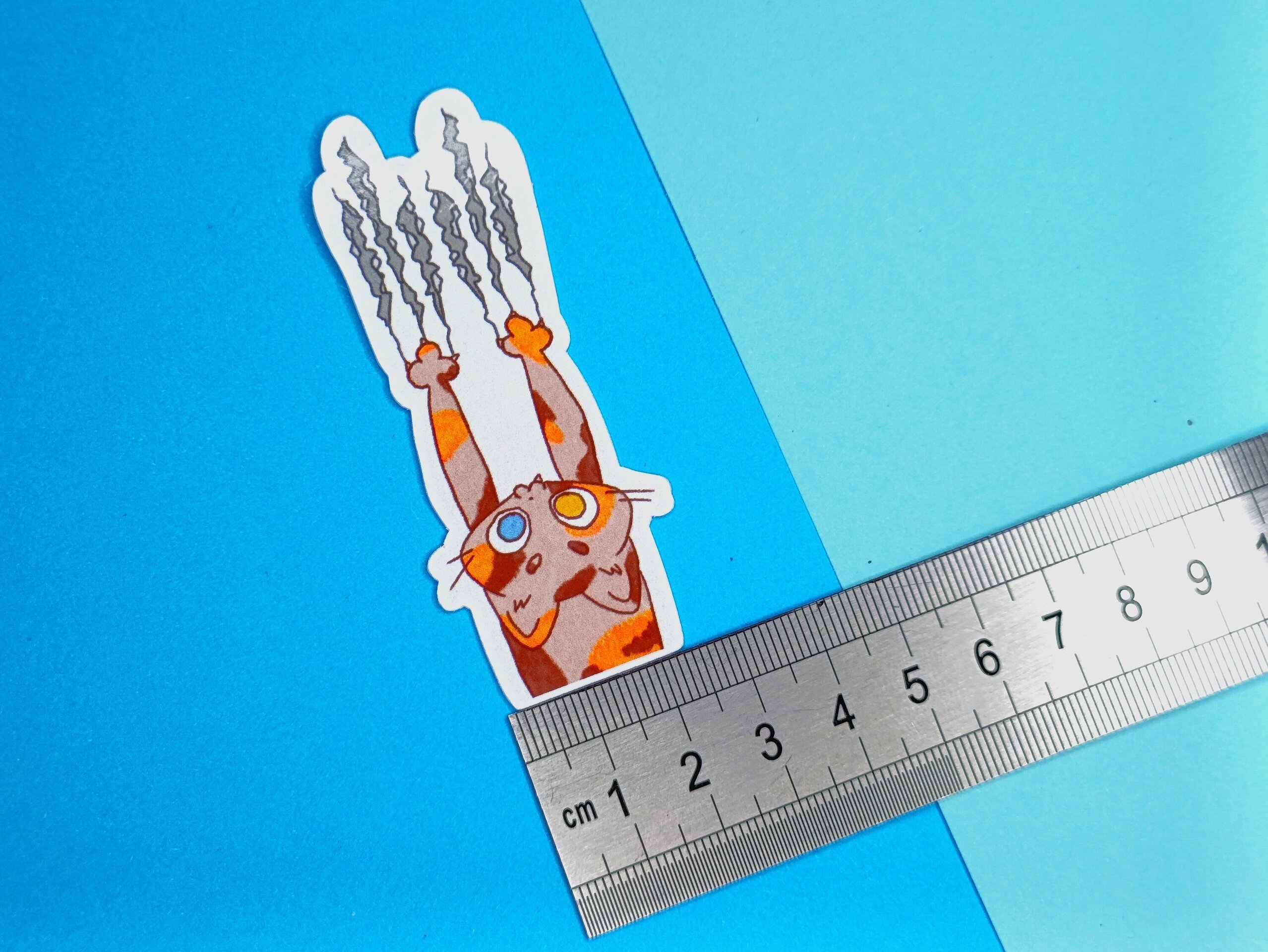 Pegatina de vinilo de gatito travieso - 4