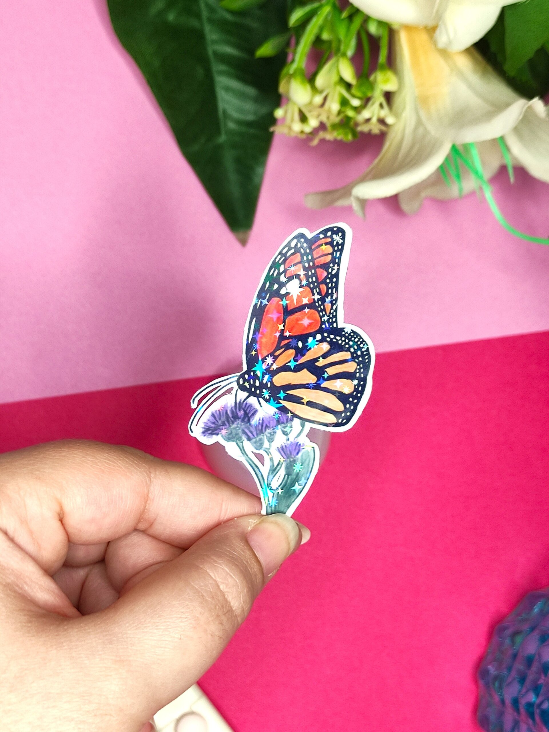 Pegatina de vinilo Mariposa Monarca - 4