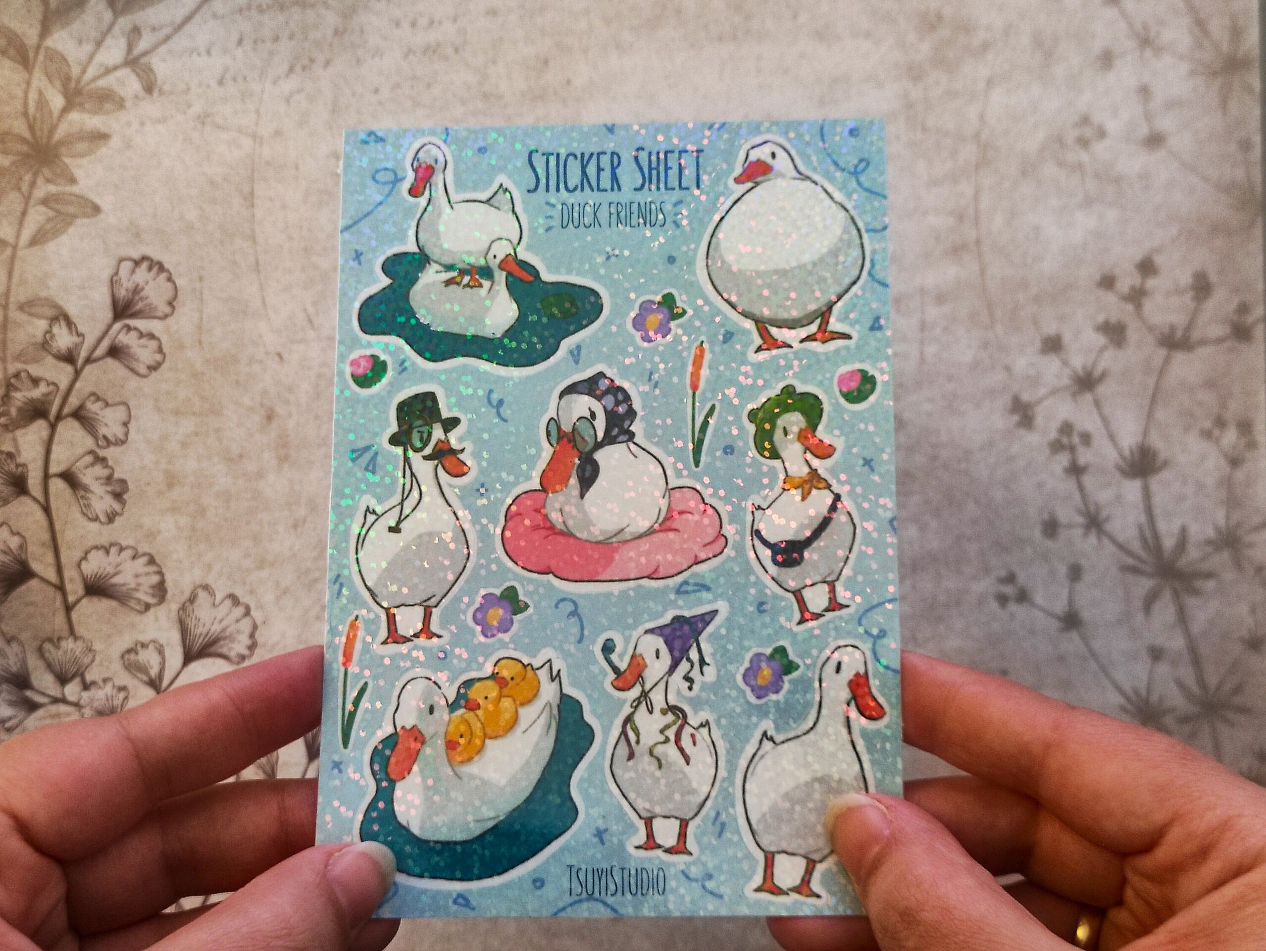 Hoja de pegatinas de patitos - 2