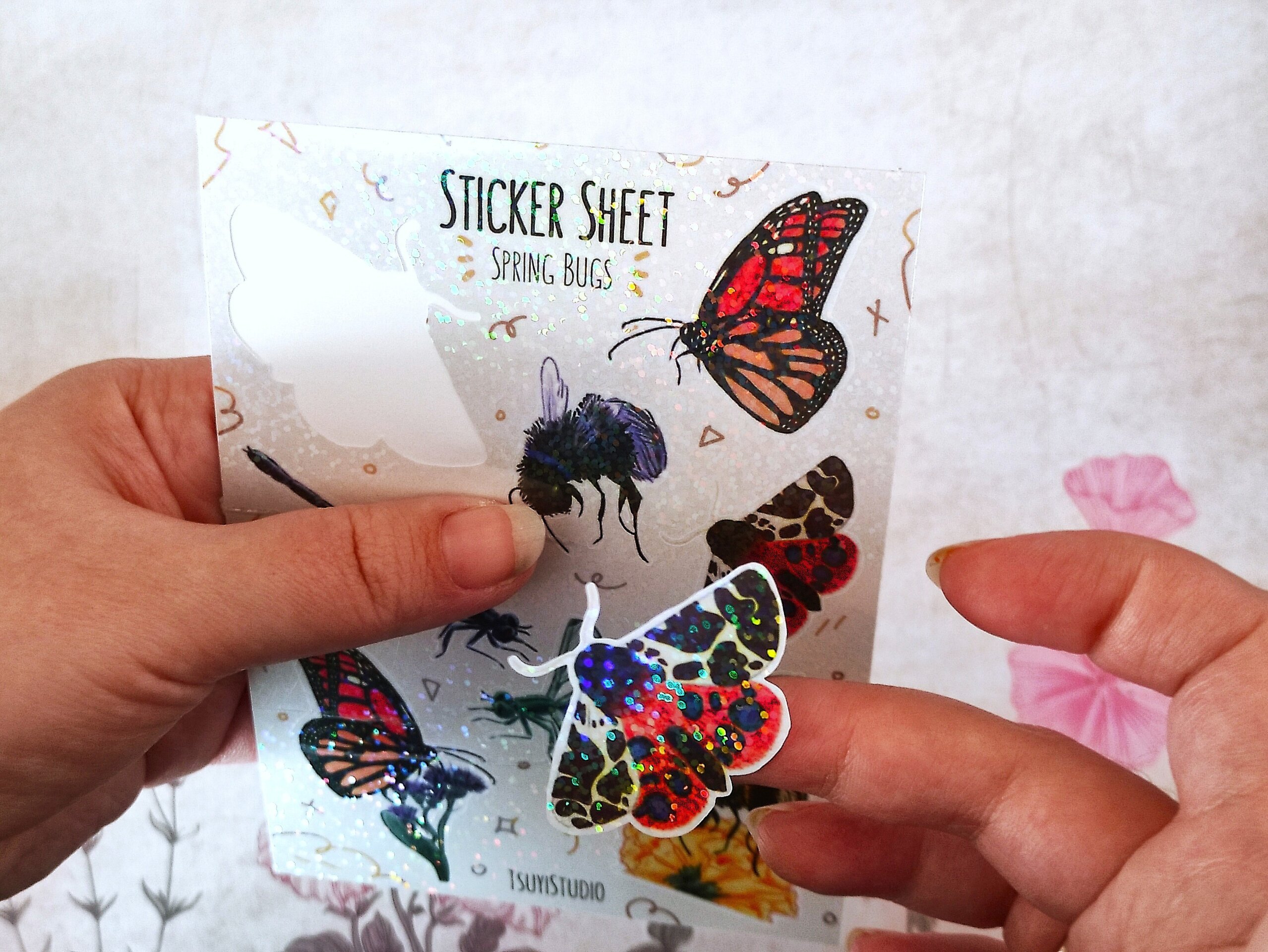 Hoja de pegatinas de insectos - 3