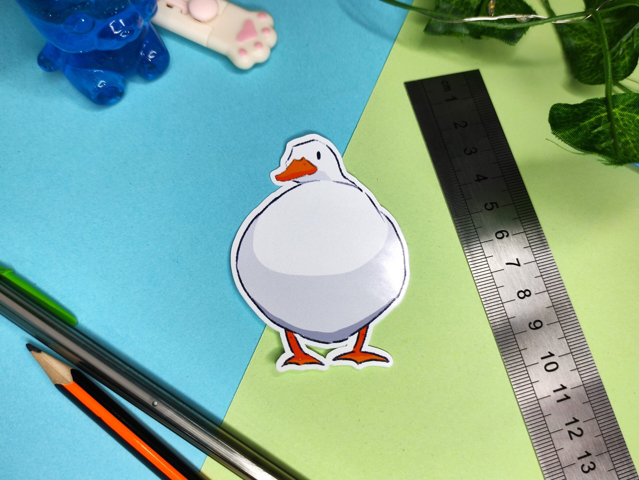 Pegatina de vinilo Fluffy duck - 2