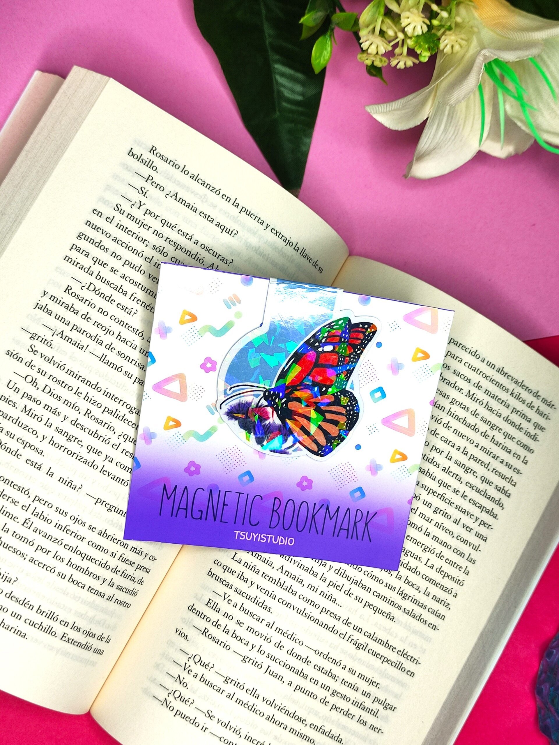 Marcapáginas magnético de Mariposa Monarca - 2