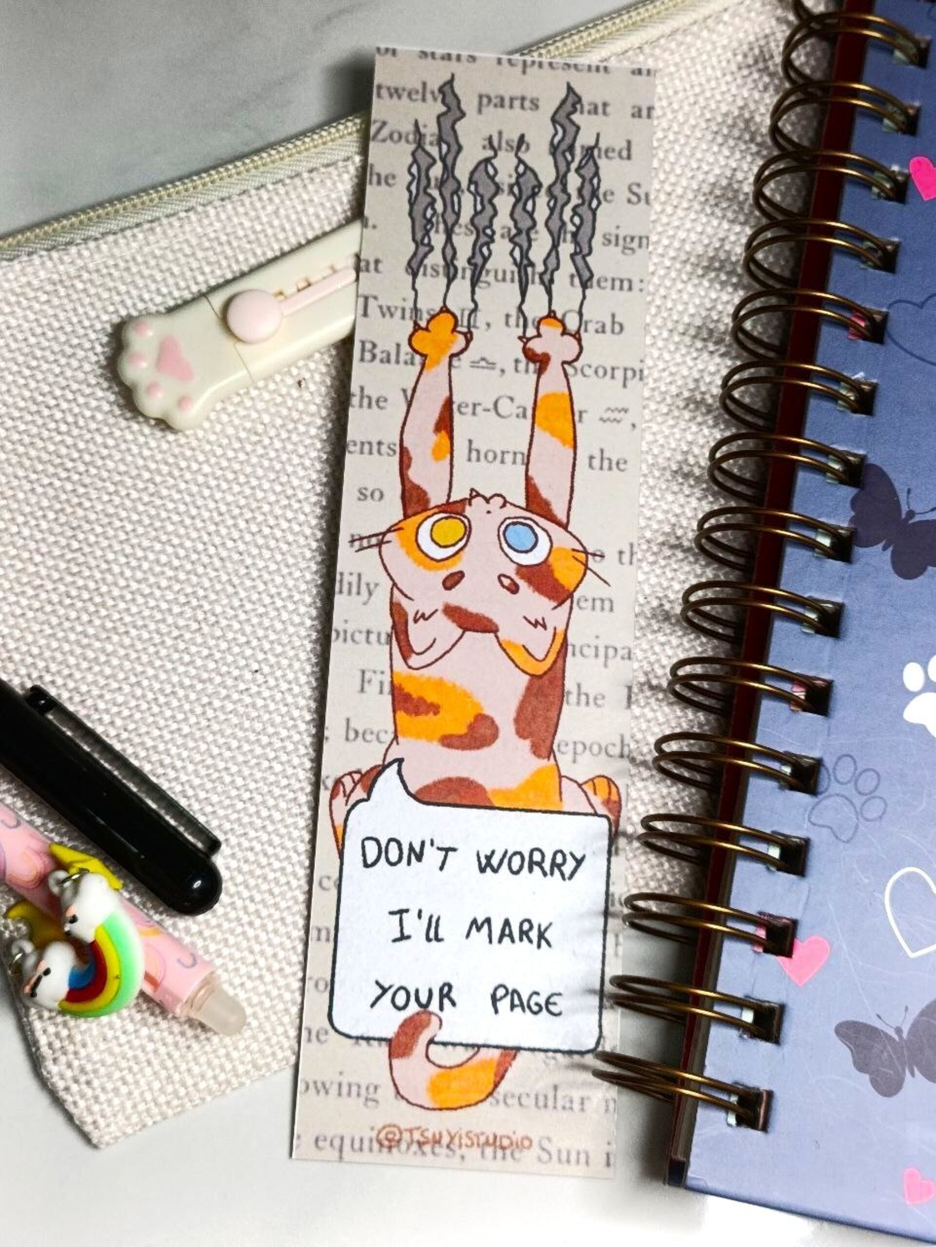 Marcapáginas de gatito travieso - 4