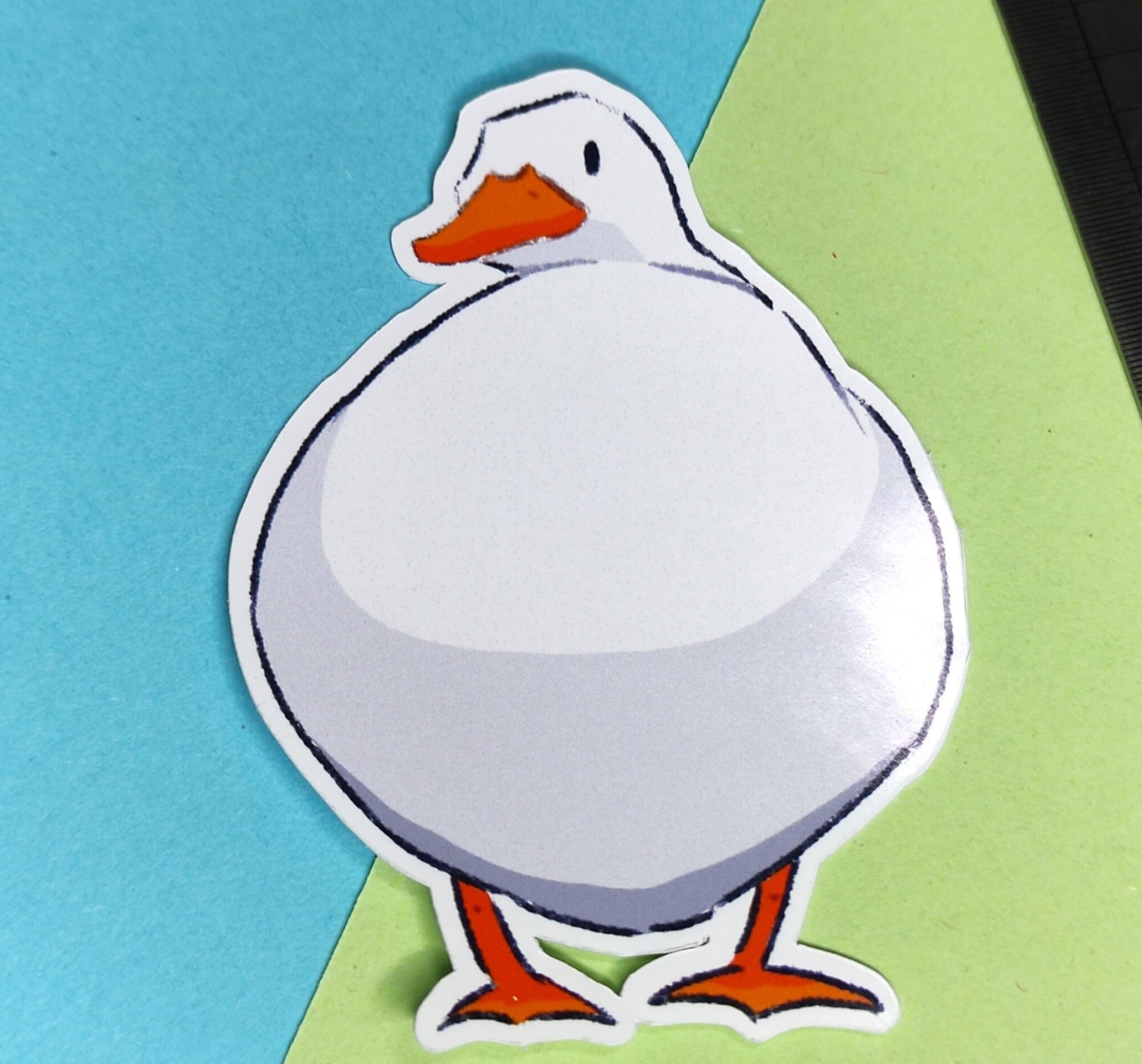 Pegatina de vinilo Fluffy duck - 1