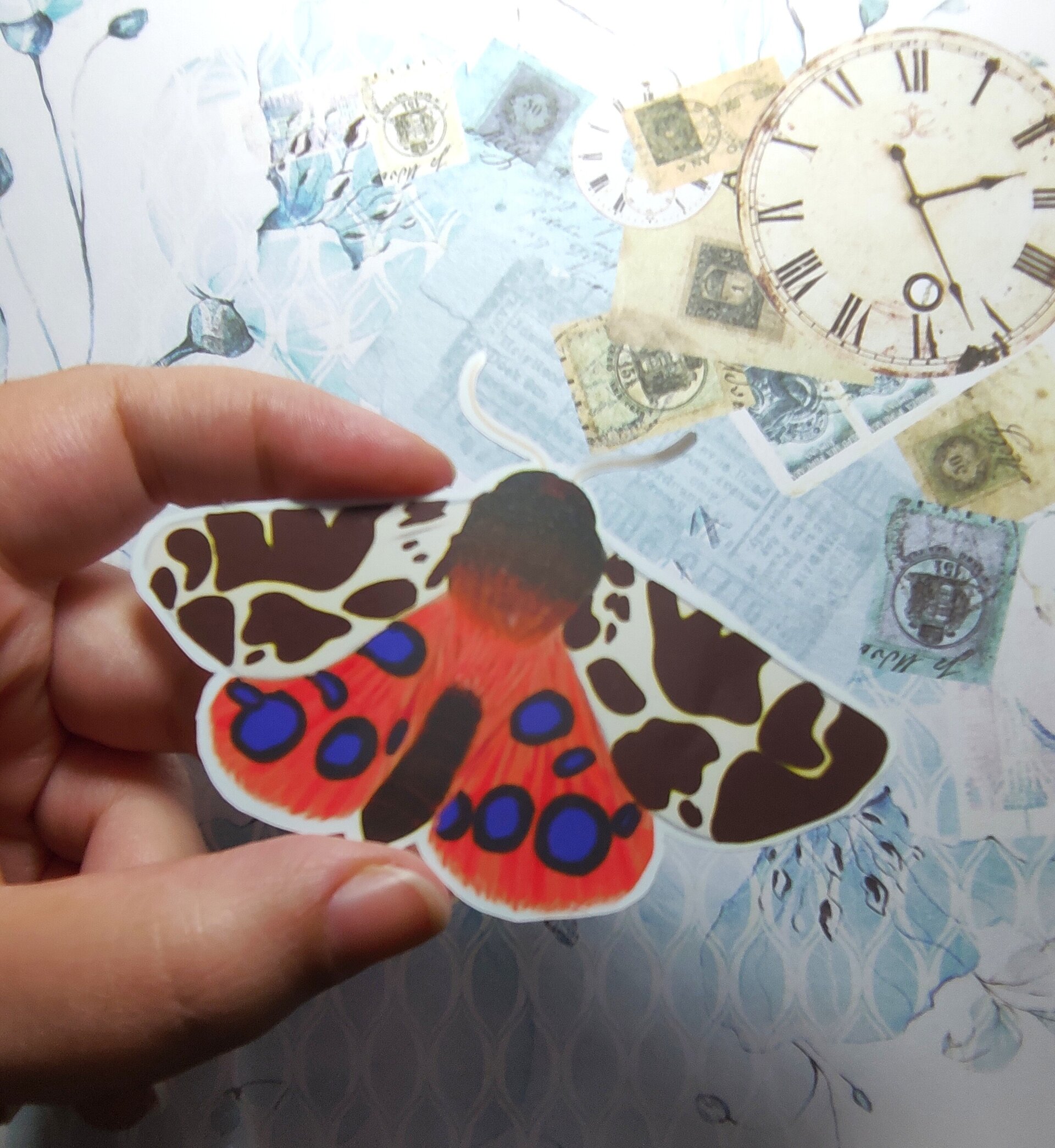 Pegatina de vinilo Mariposa Arctia Caja - 2