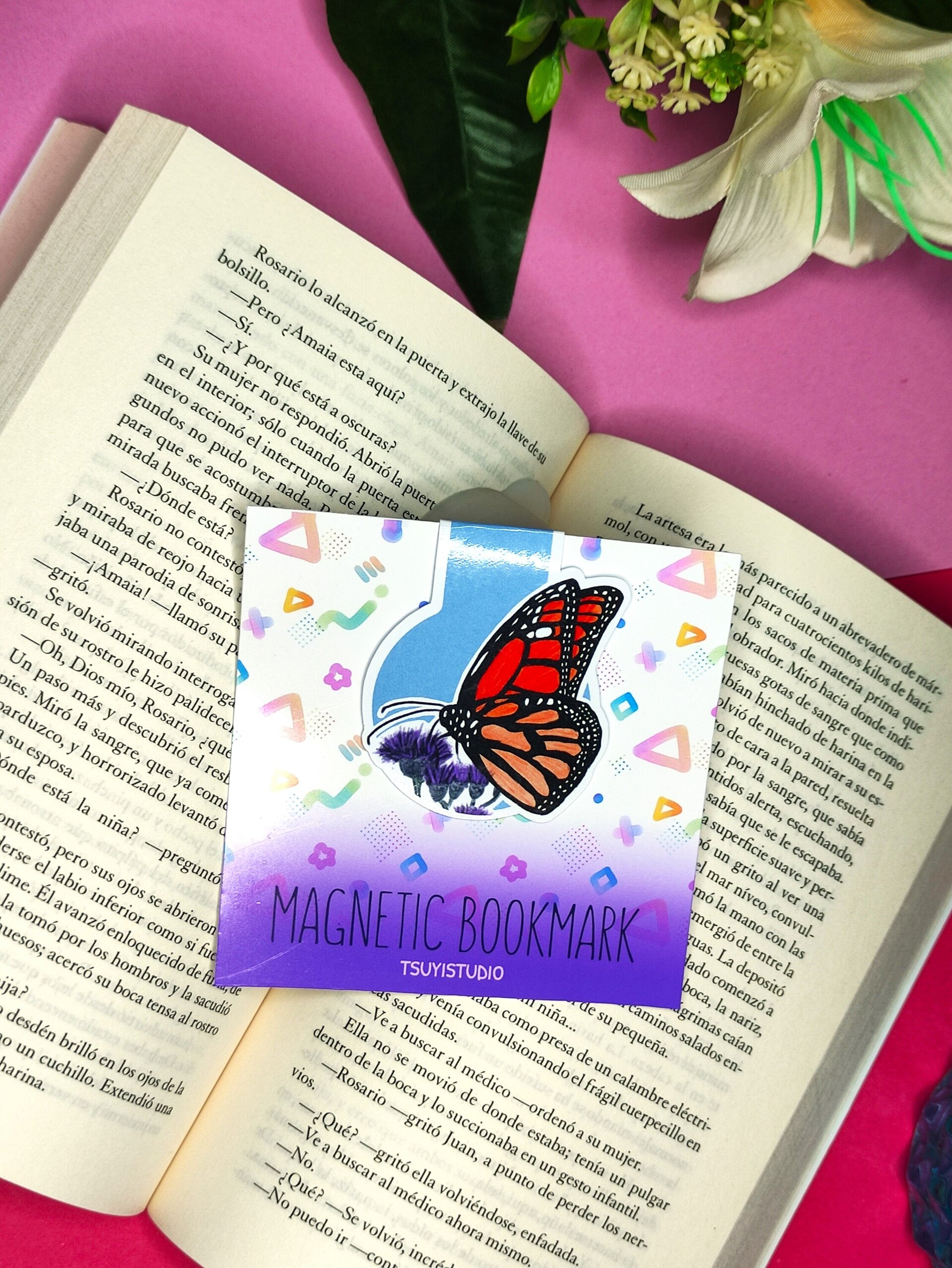 Marcapáginas magnético de Mariposa Monarca - 1