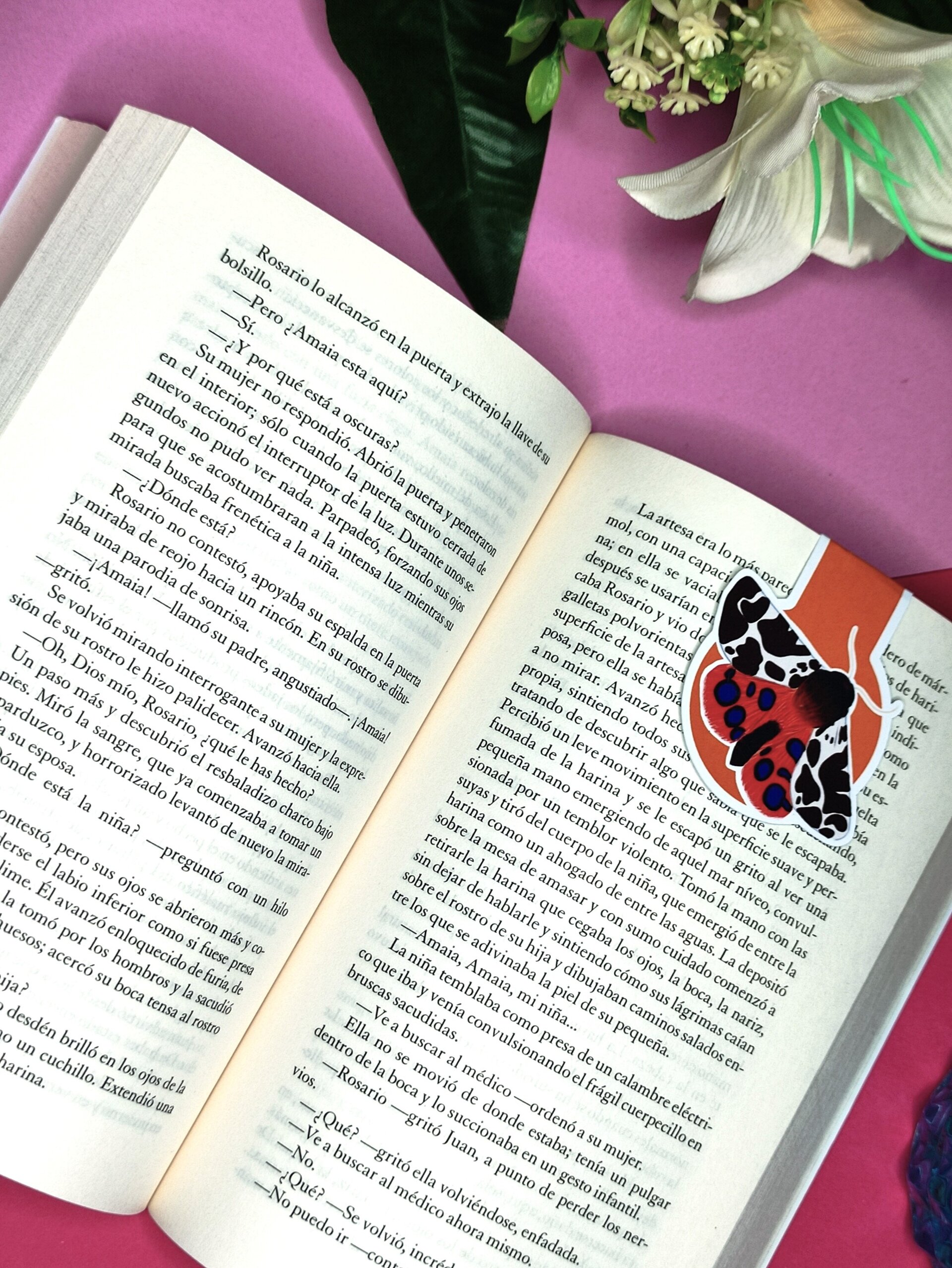 Marcapáginas magnético de Mariposa Nocturna Arctia Caja - 3