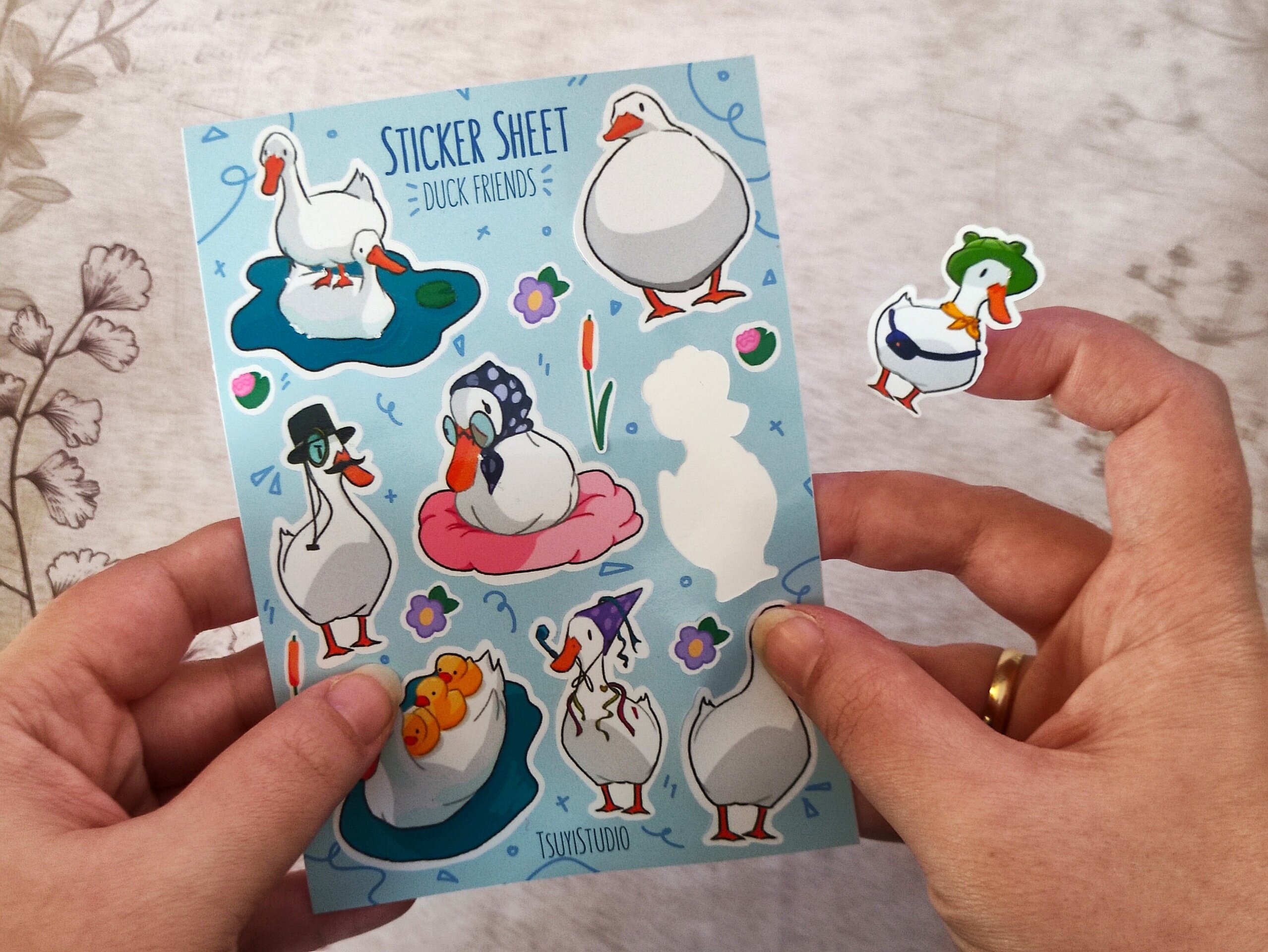 Hoja de pegatinas de patitos - 4