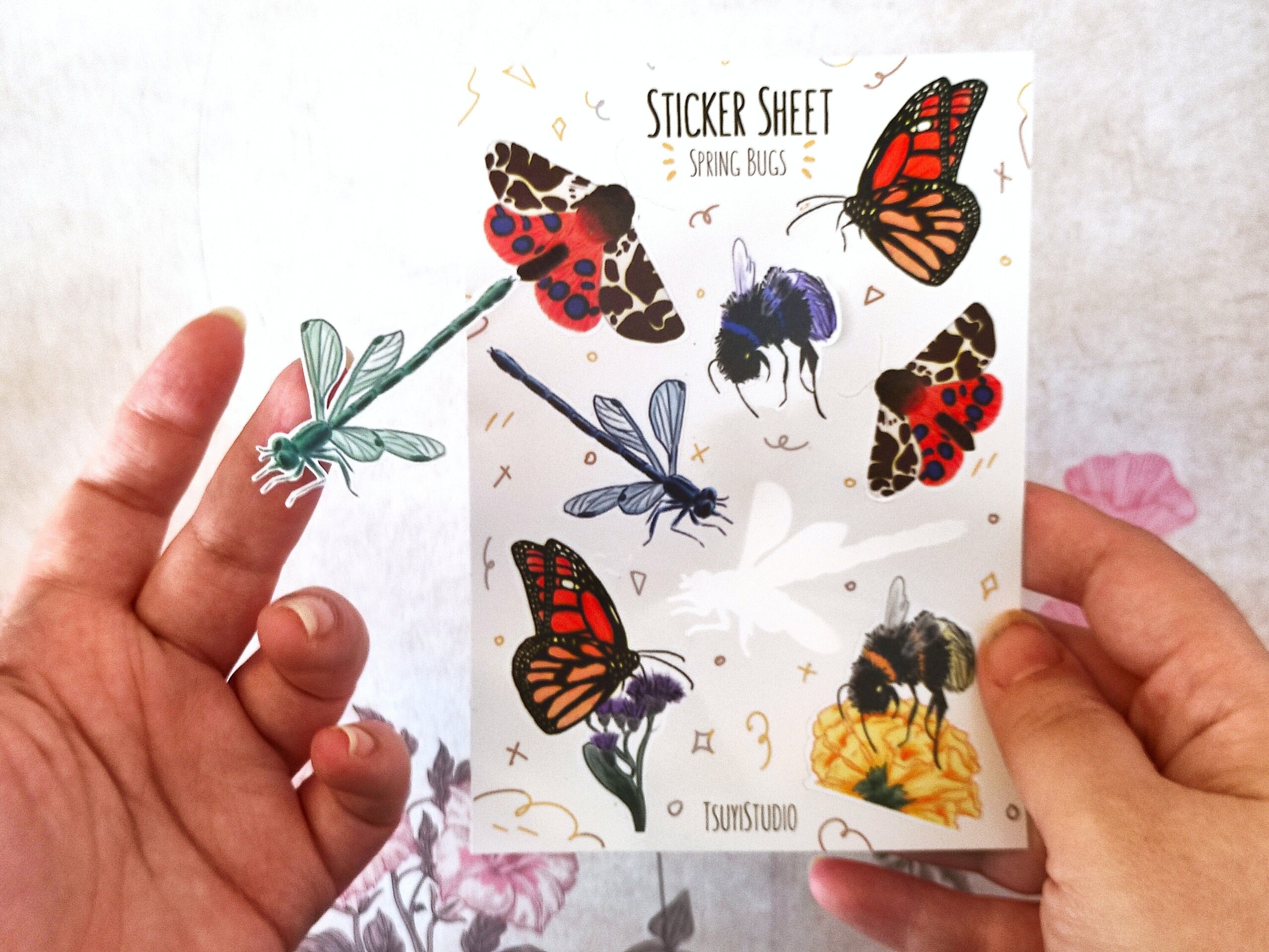 Hoja de pegatinas de insectos - 2