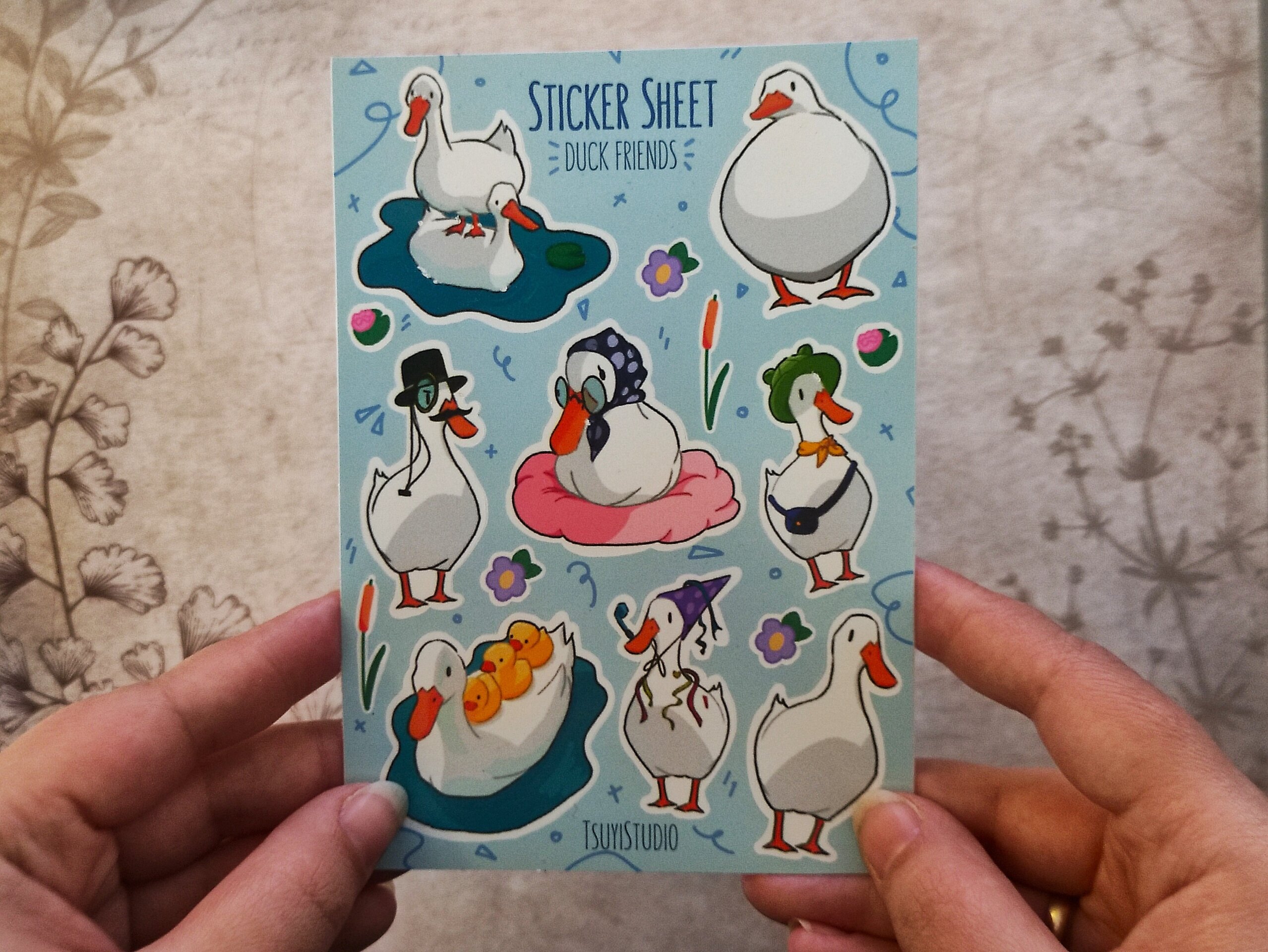 Hoja de pegatinas de patitos - 3