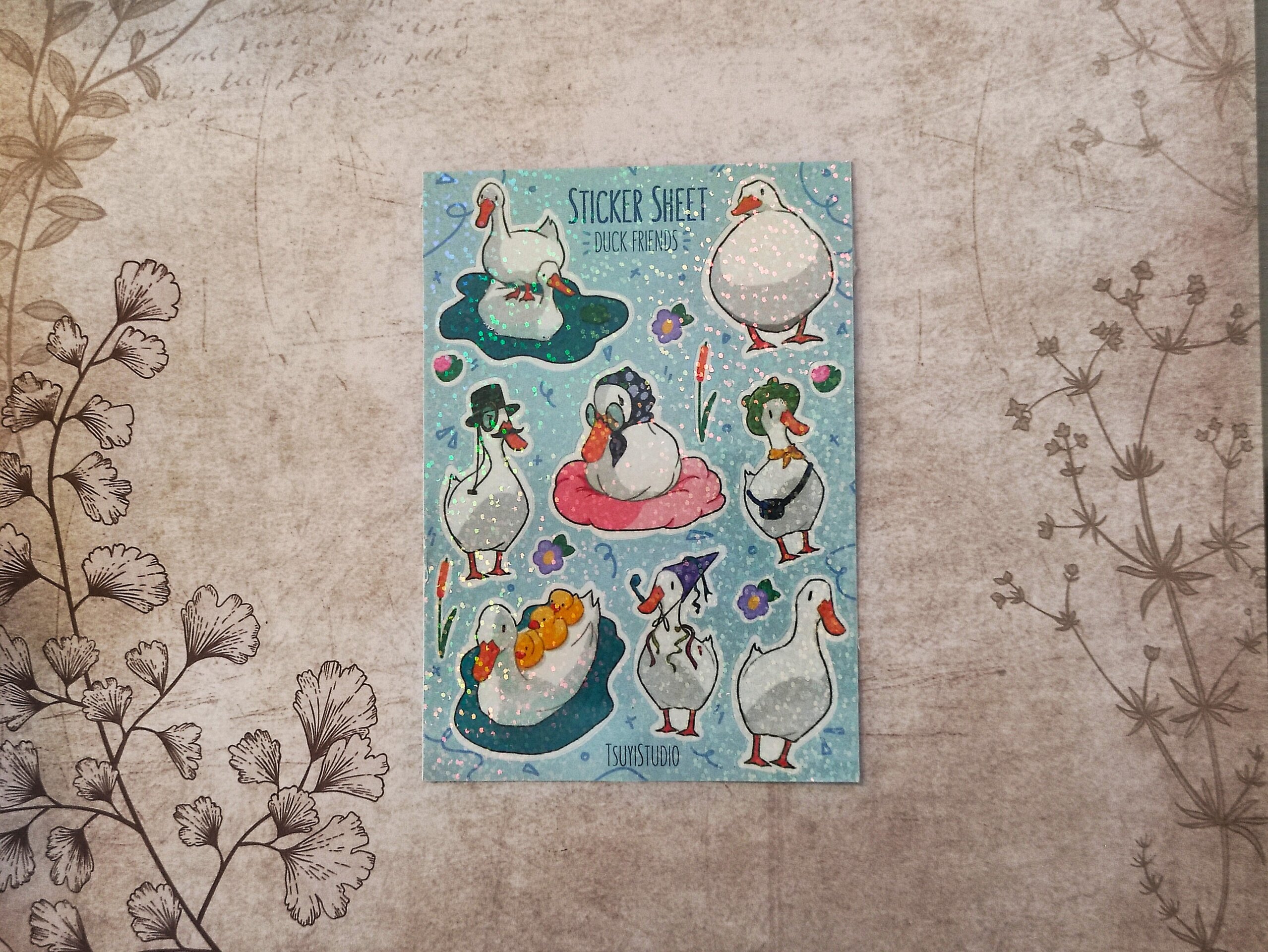 Hoja de pegatinas de patitos - 7